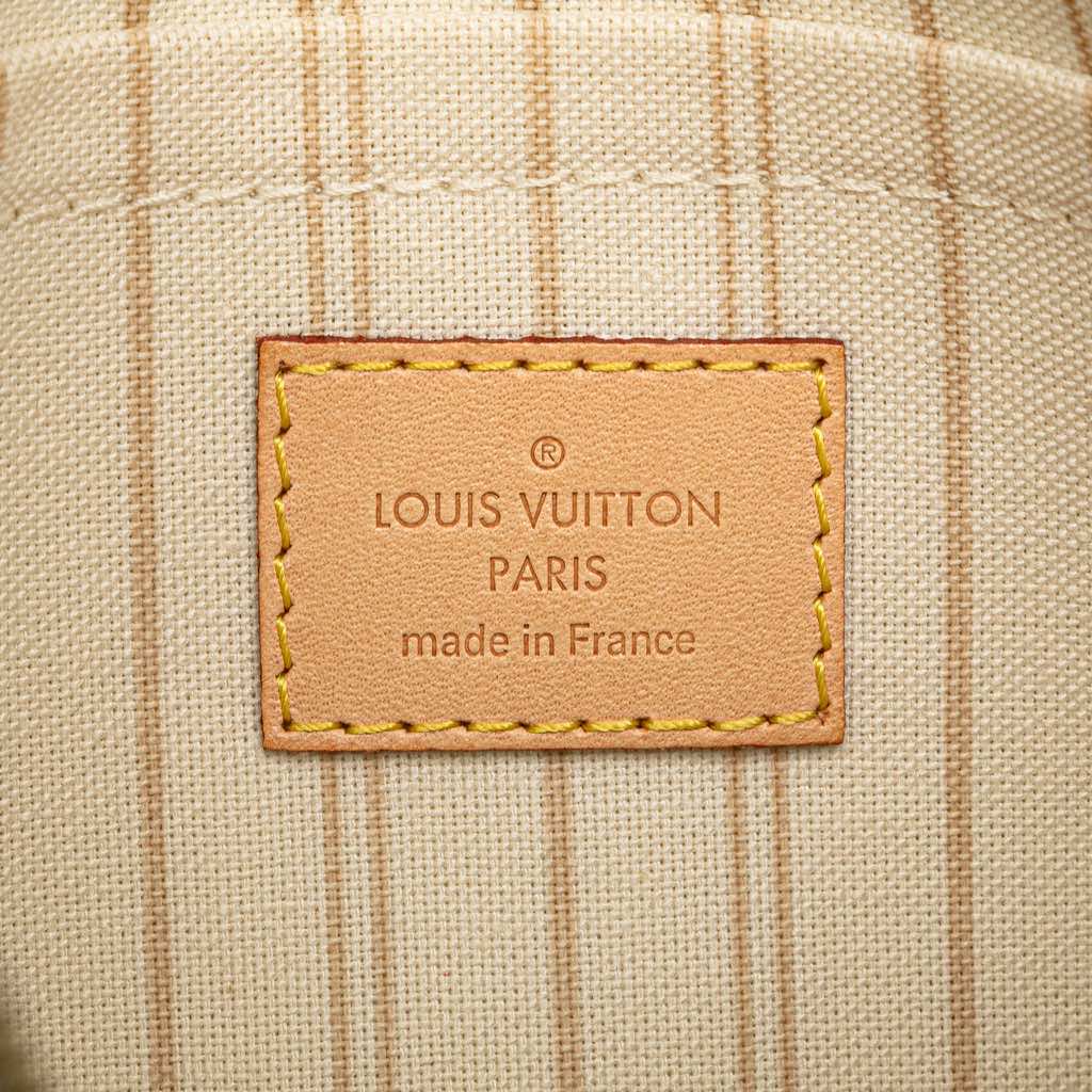 Louis Vuitton Damier Azur Neverfull Pouch MM - Side view