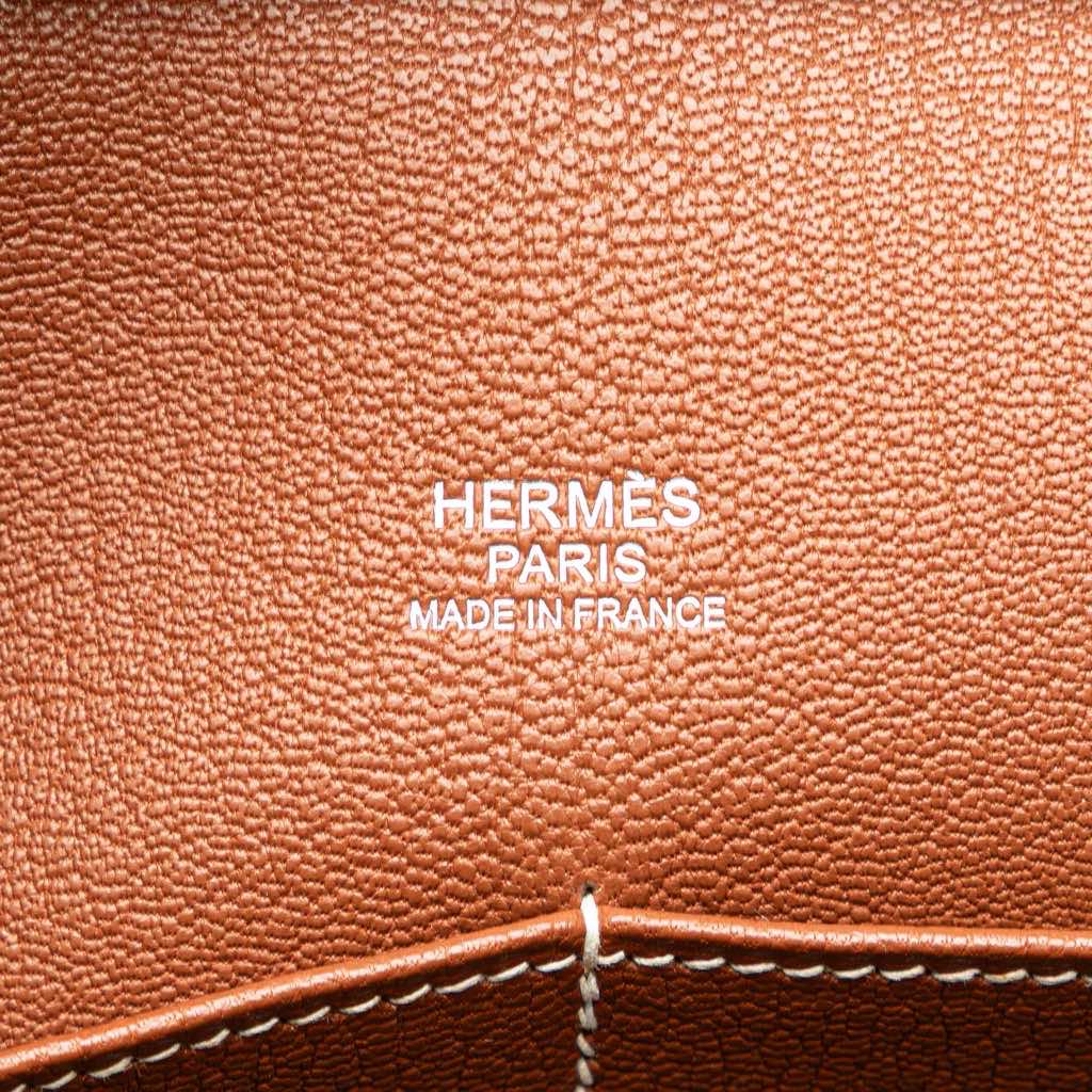 Hermès Barenia and Toile Rocobar Plume 32 - 5