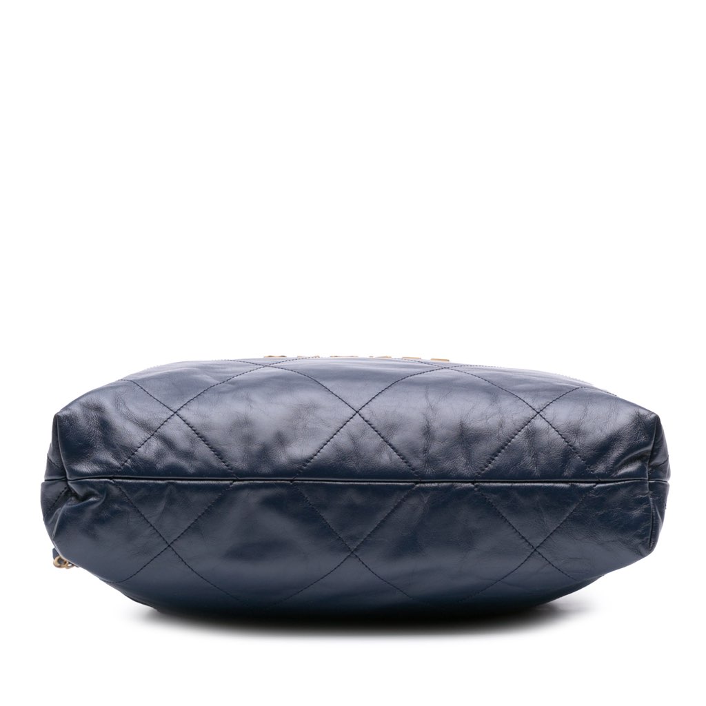 Chanel Small Quilted Shiny Calfskin 22 Tote - 3