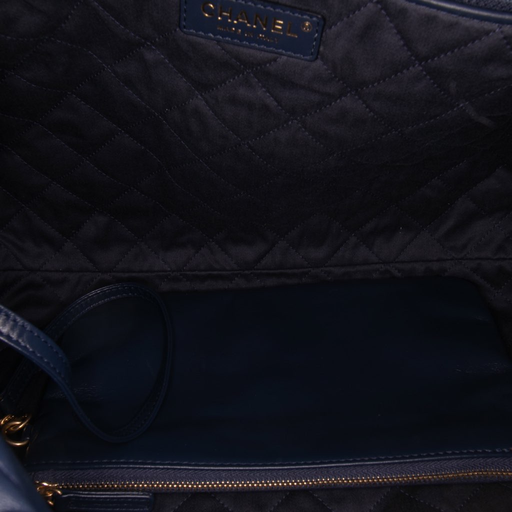 Chanel Small Quilted Shiny Calfskin 22 Tote - 4