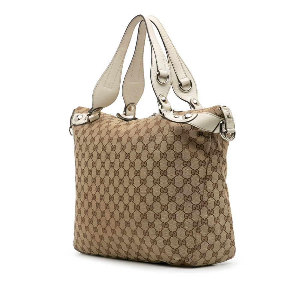 Gucci Large GG Canvas Icon Bit Satchel - Back view