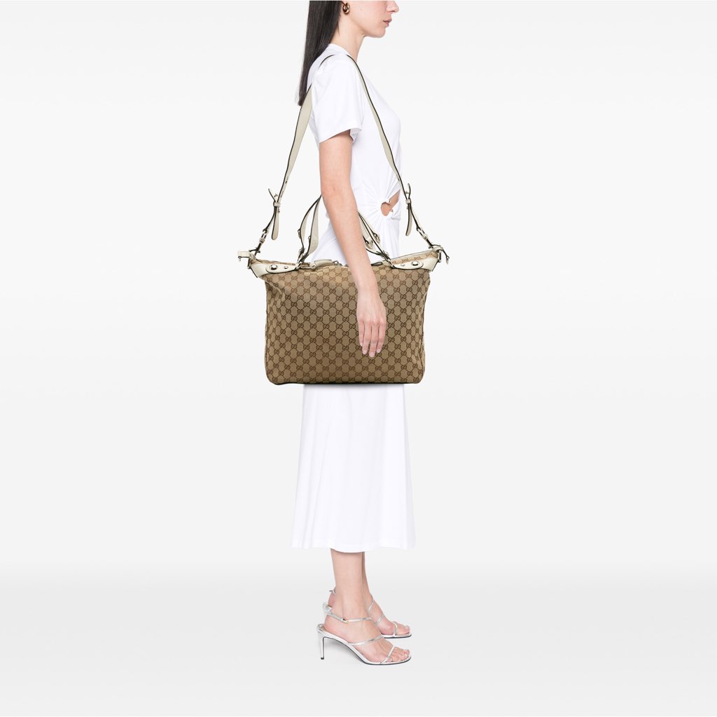 Gucci Large GG Canvas Icon Bit Satchel - Image 14