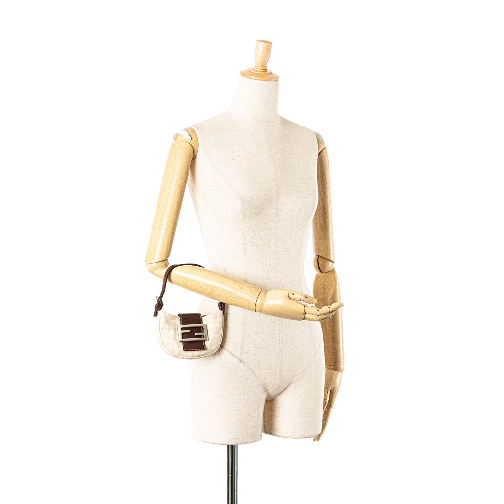 Fendi Mini Zucca Canvas Croissant Handbag - Image 15