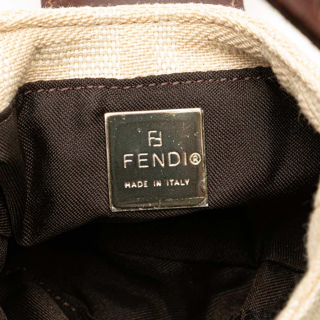 Fendi Mini Zucca Canvas Croissant Handbag - Side view