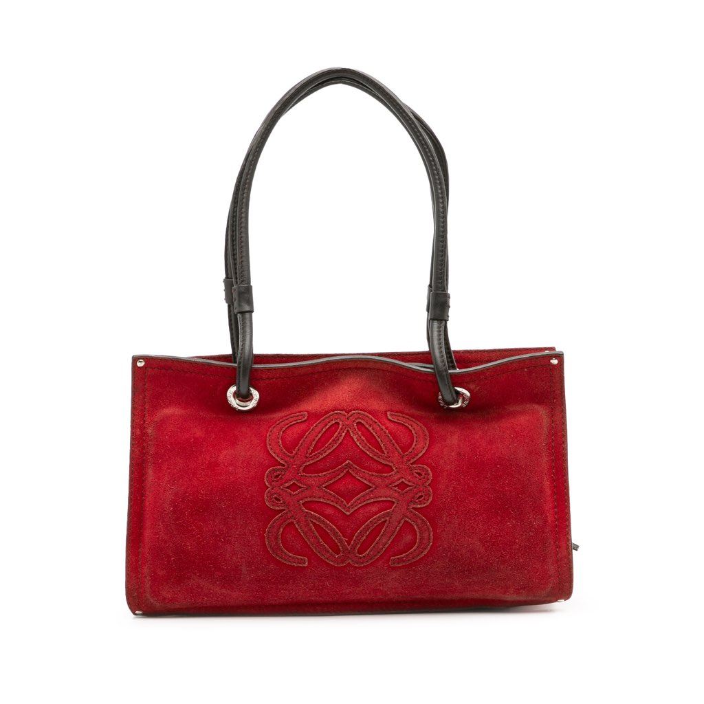 Loewe Anagram Suede Shoulder Bag