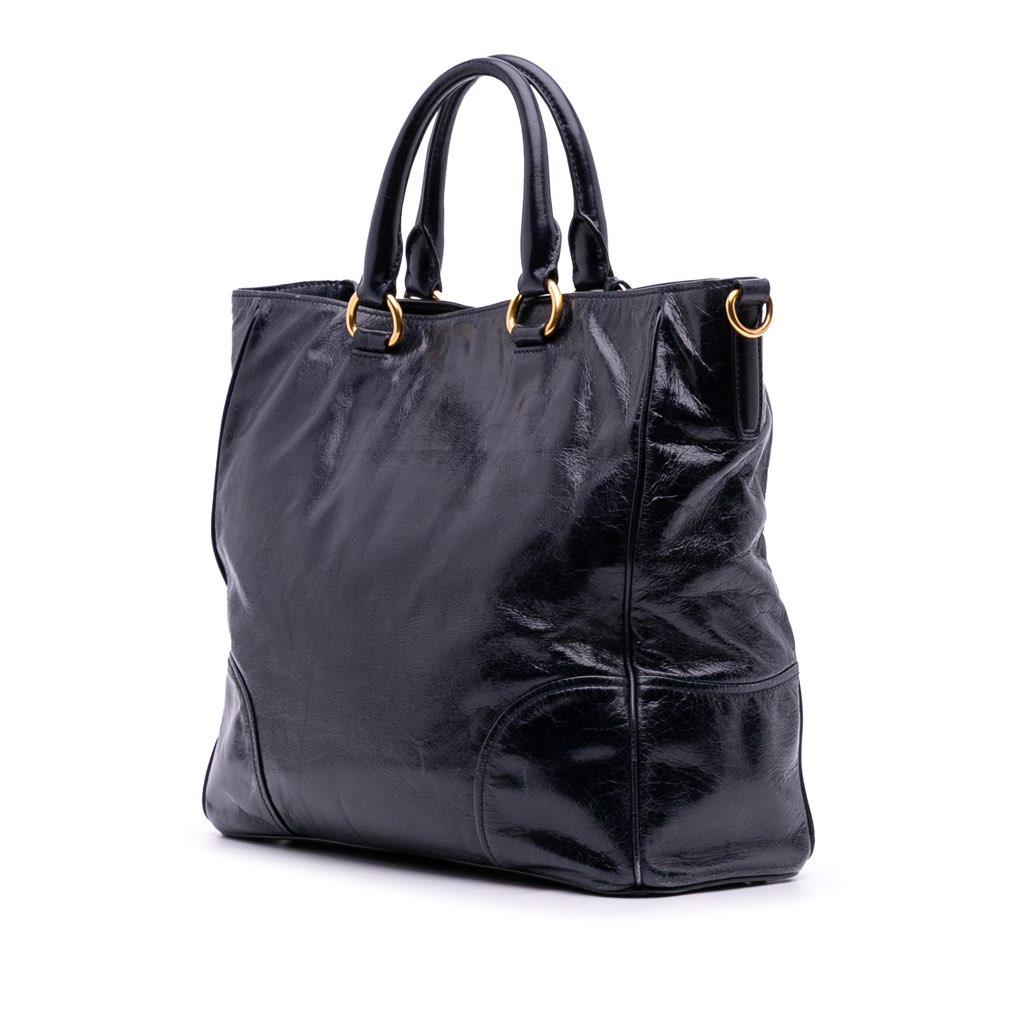 Prada Vitello Shine Open Convertible Tote - 2