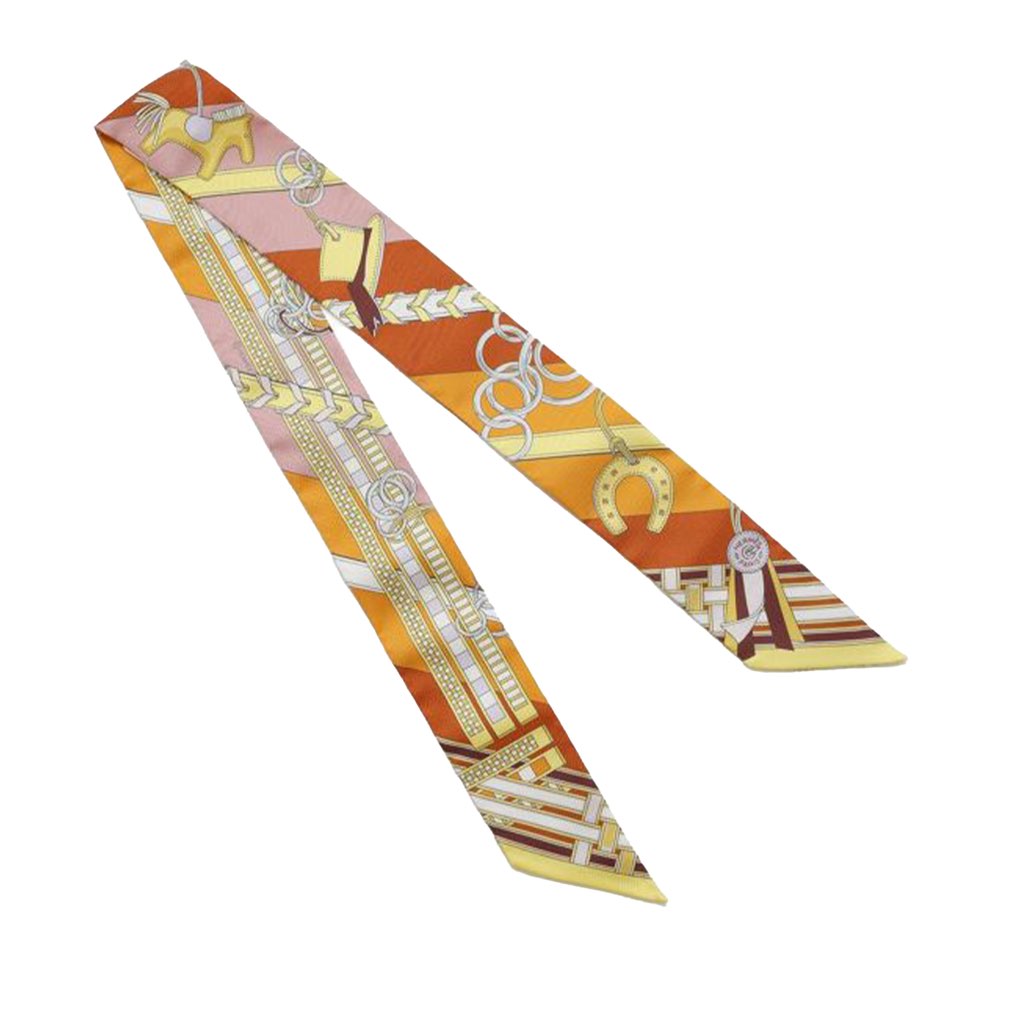 Hermès Brides et Gris-Gris Silk Twilly Scarf - 3