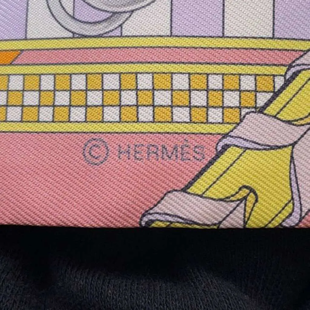 Hermès Brides et Gris-Gris Silk Twilly Scarf Orange Silk Very good - Box View