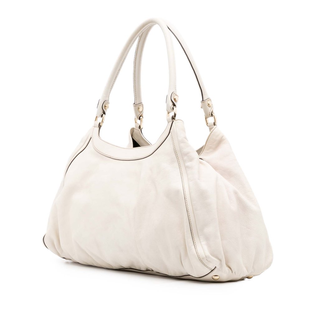 Gucci Leather Abbey D Ring Shoulder Bag - Back view