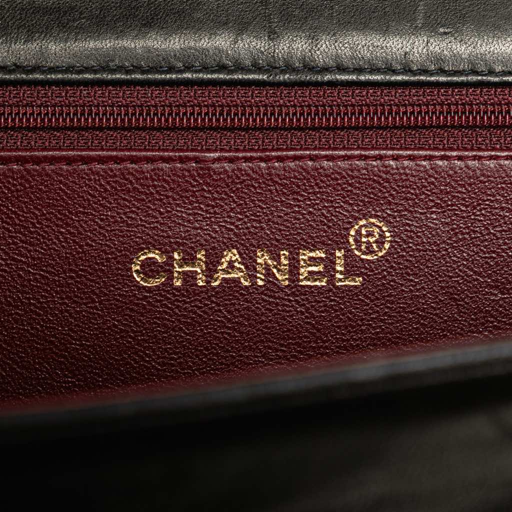 Chanel CC Quilted Lambskin Full Single Flap - Side view