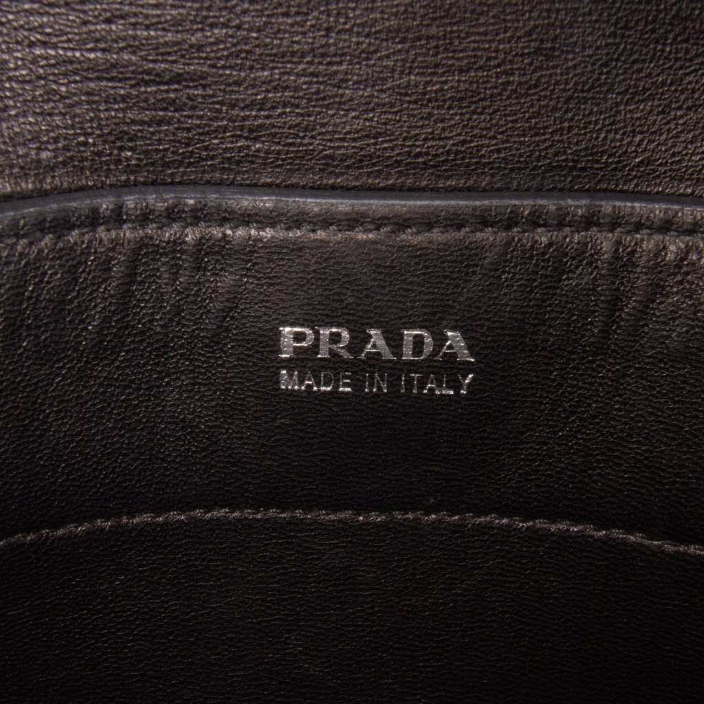 Prada Saffiano Cuir Twist Lock Chain Flap - Side view