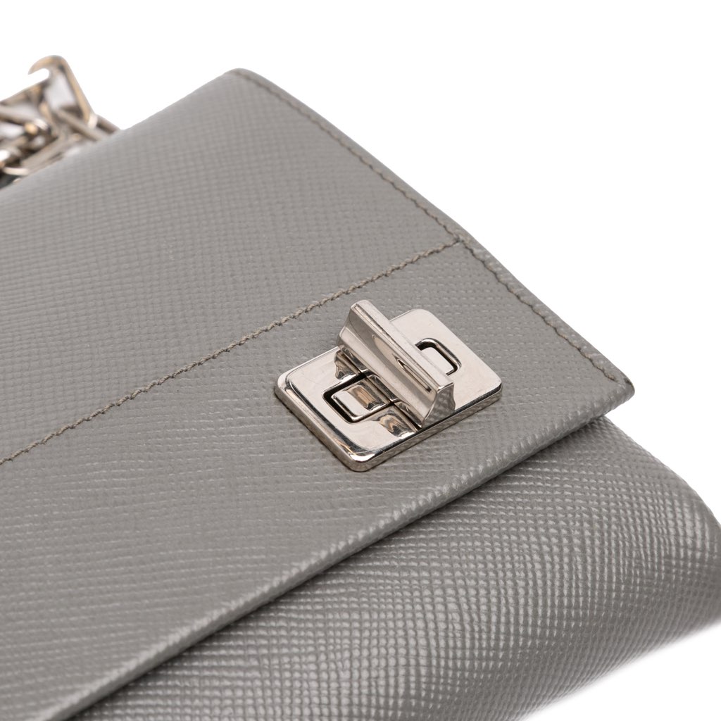 Prada Saffiano Cuir Twist Lock Chain Flap - Image 10