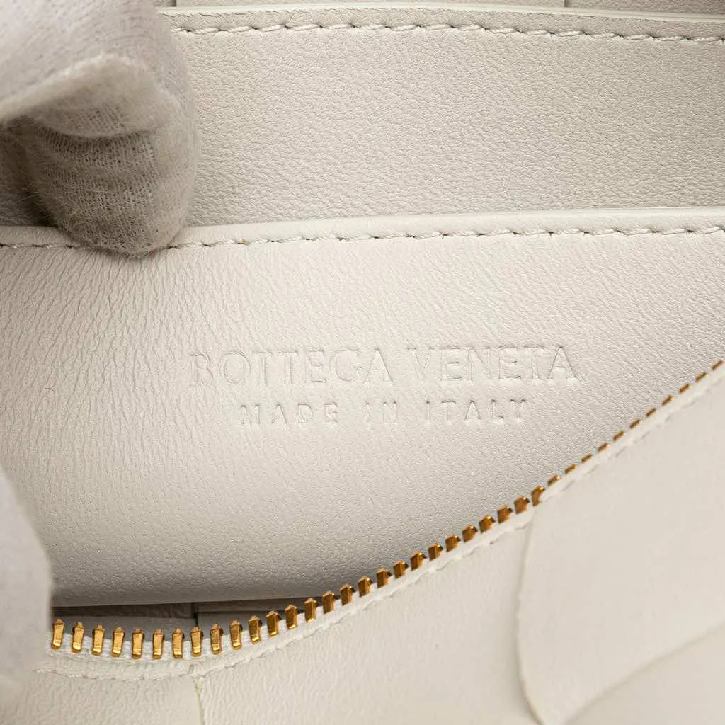 Bottega Veneta Small Lambskin Intrecciato Brick Cassette White Leather Very good - Box View