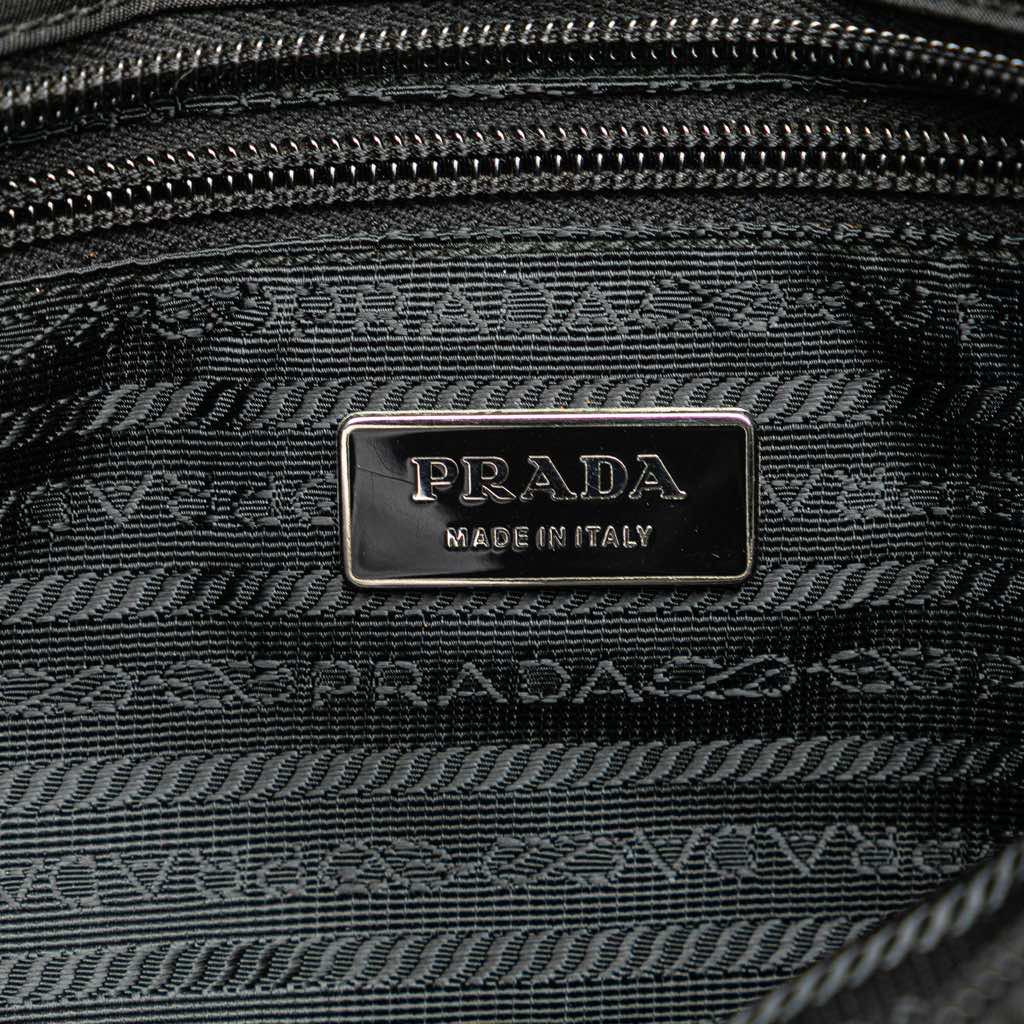 Prada Saffiano Trimmed Tessuto Zip Top Crossbody - 5
