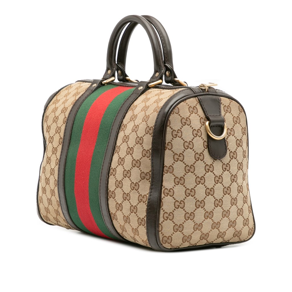 Gucci Medium GG Canvas Web Joy Boston Bag - 2