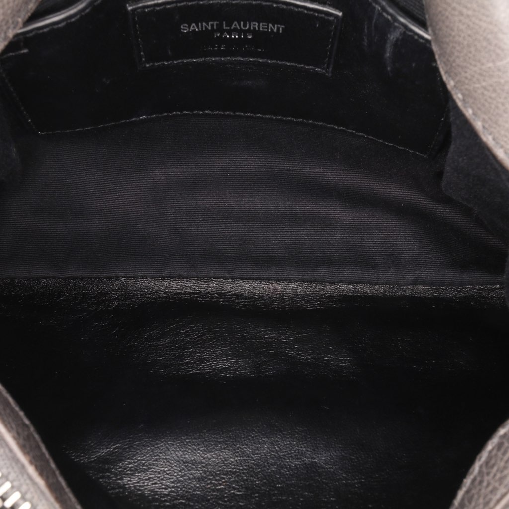 Saint Laurent Medium Quilted Chevron Sheepskin College Satchel - 5