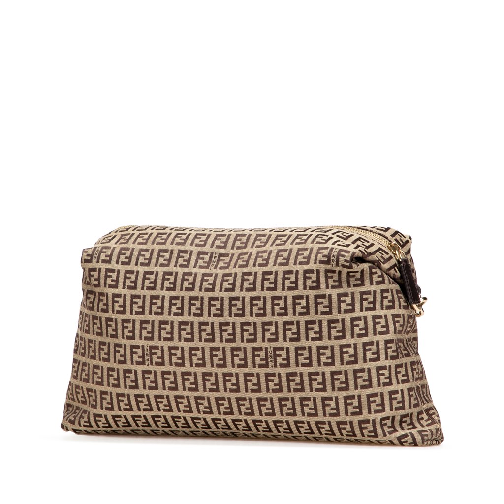 Fendi Zucchino Canvas Crossbody - Back view