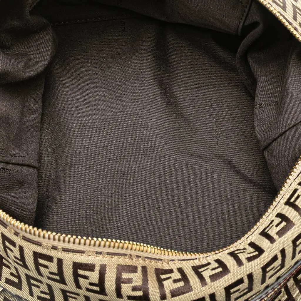 Fendi Zucchino Canvas Crossbody Brown Canvas Very good - Model View