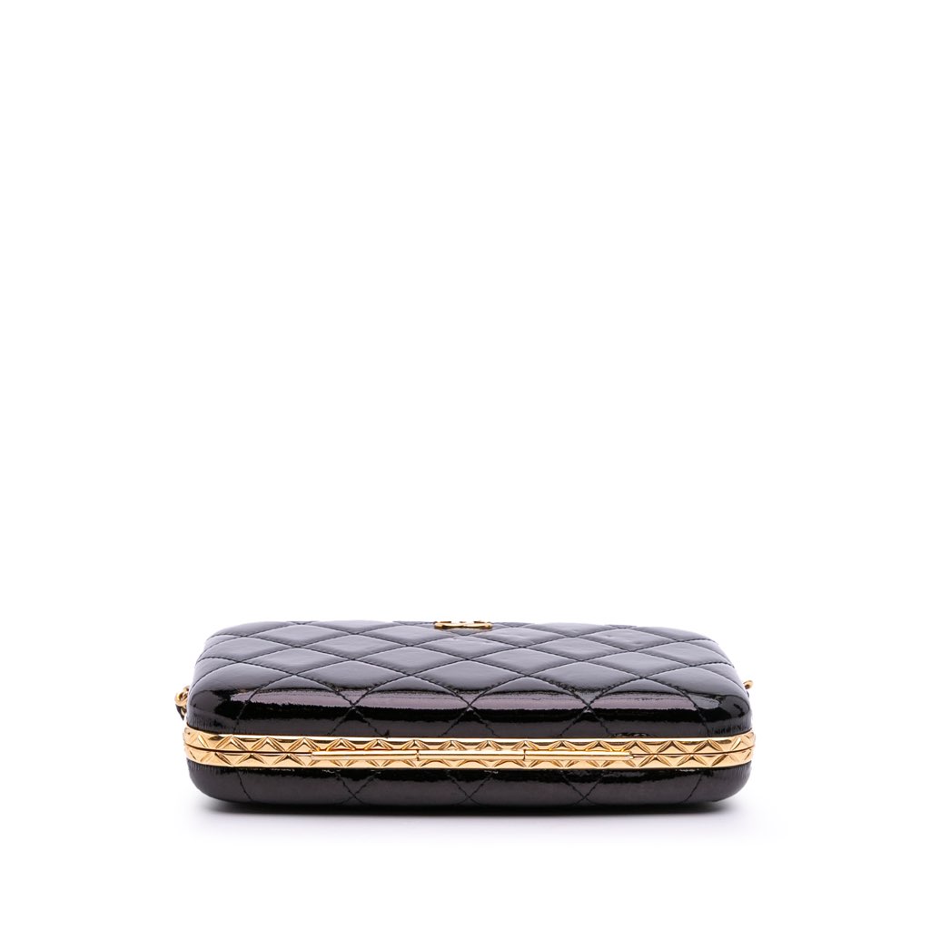 Chanel Large Glazed Goatskin Box With Chain - Image 6