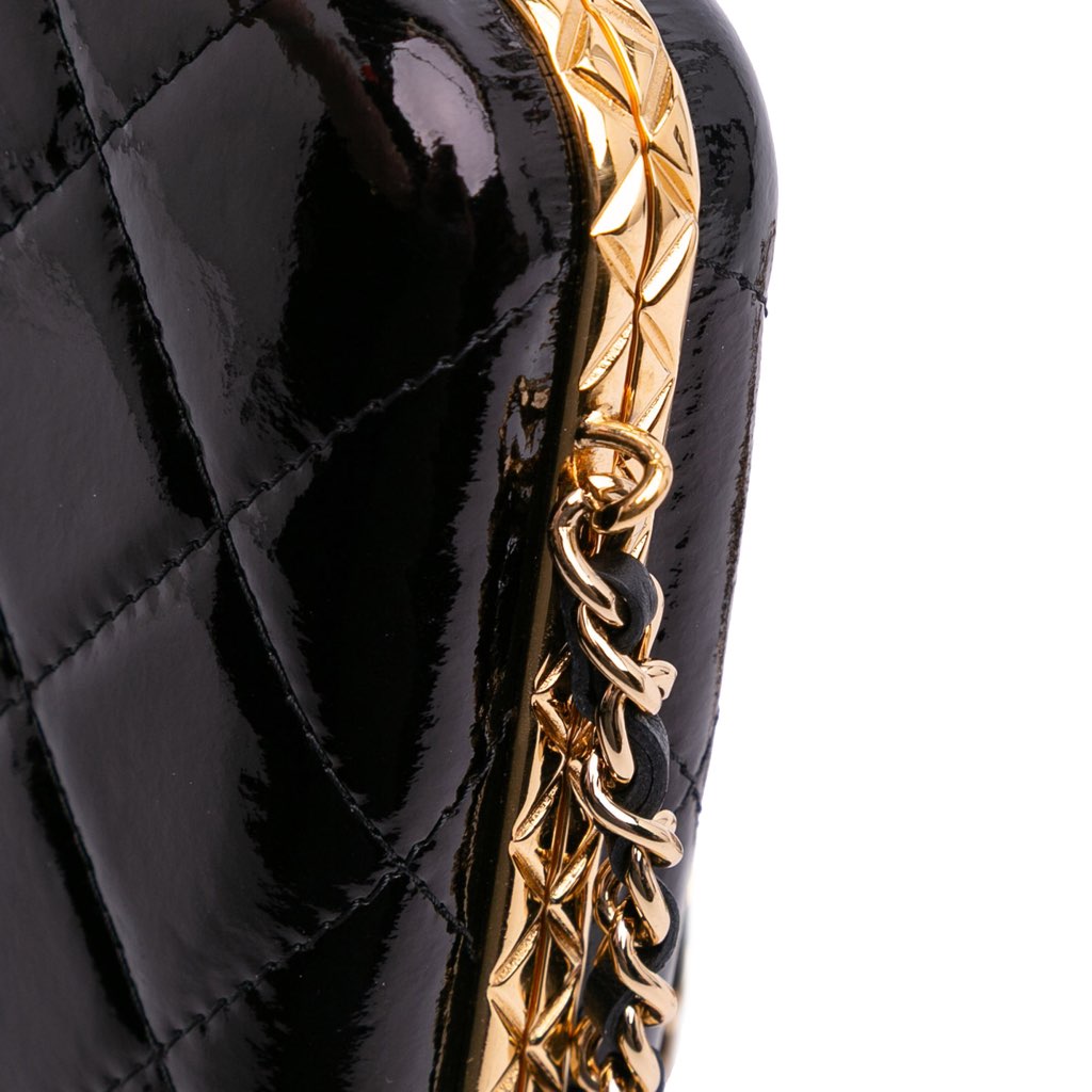 Chanel Large Glazed Goatskin Box With Chain - Image 10
