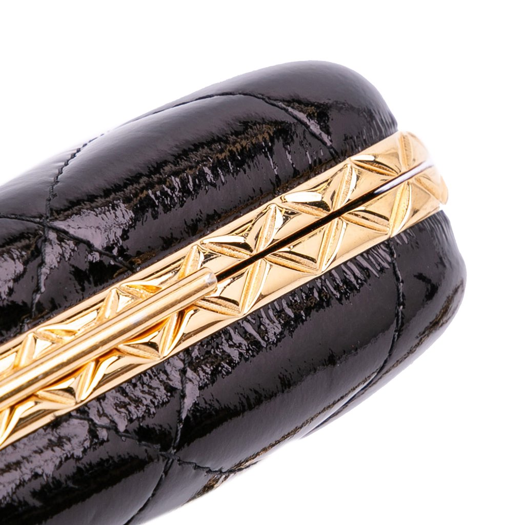 Chanel Large Glazed Goatskin Box With Chain - Image 11