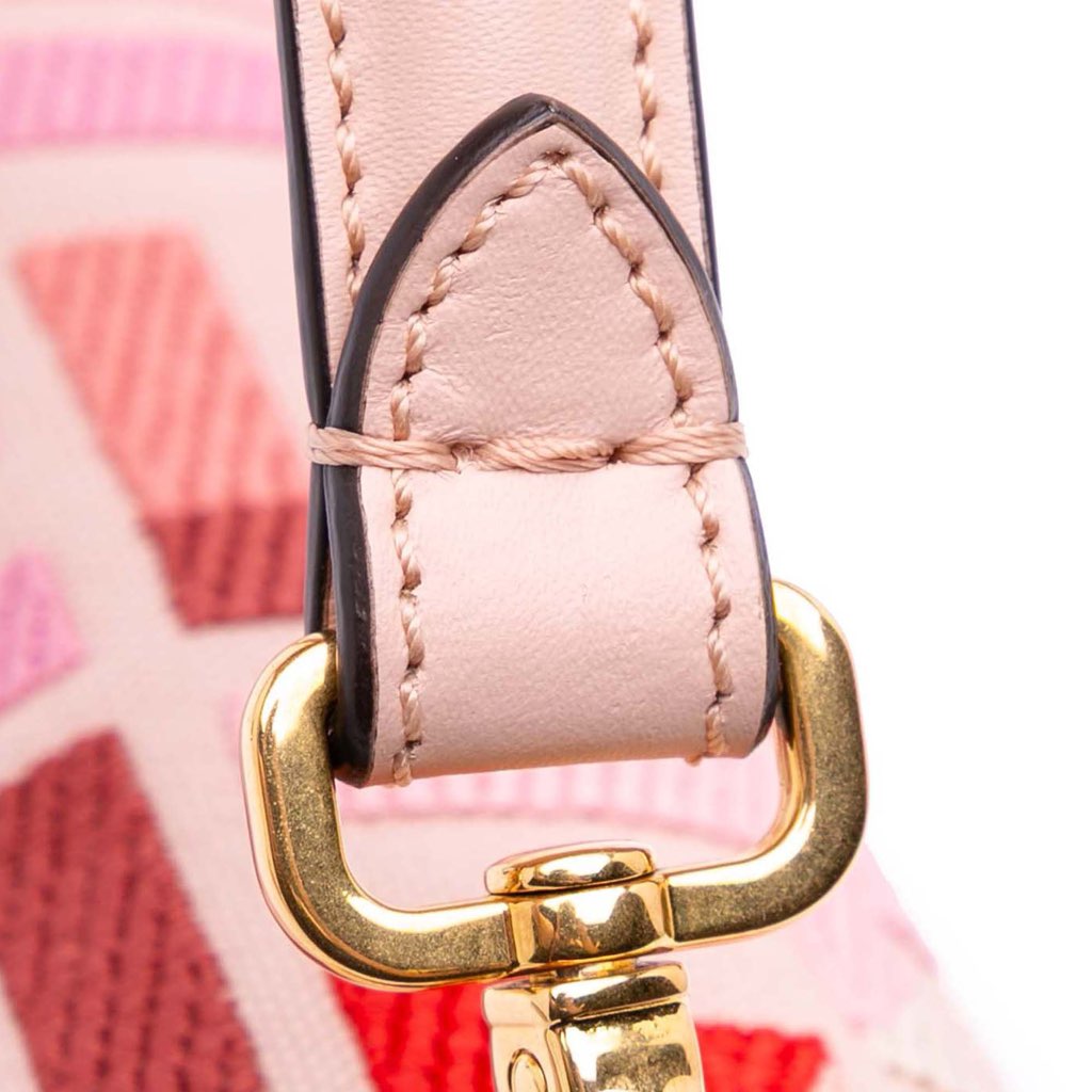 Fendi Zucca Embroidered Canvas Baguette Satchel - Image 13