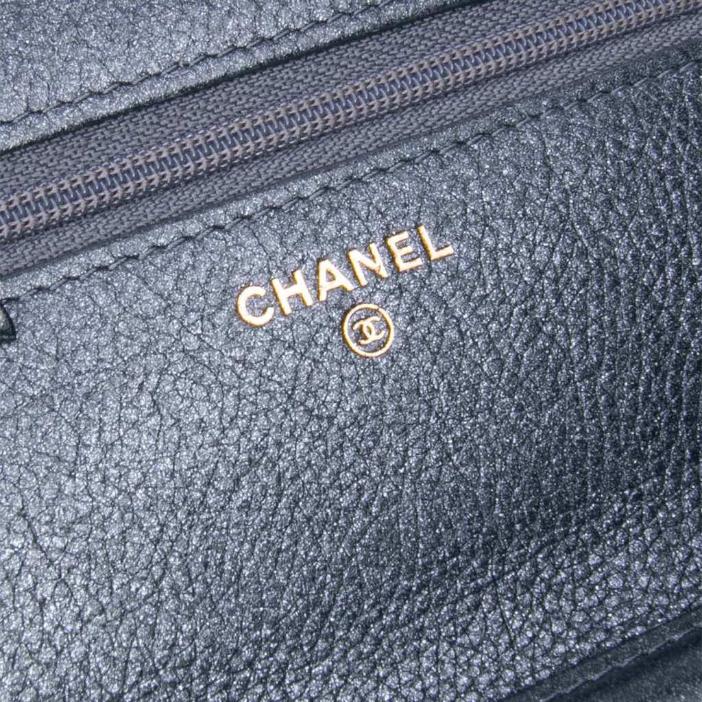 Chanel Quilted Lambskin Boy Wallet On Chain - Side view