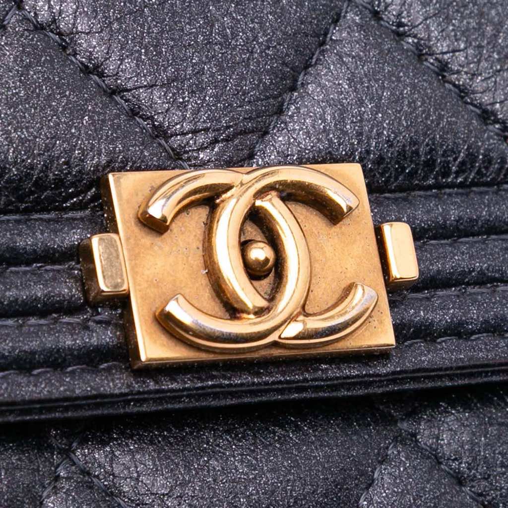 Chanel Quilted Lambskin Boy Wallet On Chain - Image 11