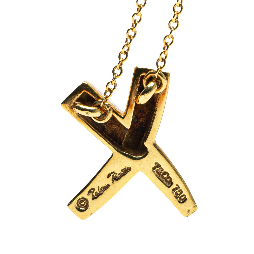 Tiffany & Co Paloma Picasso 18K Yellow Gold X Kiss Necklace - 4