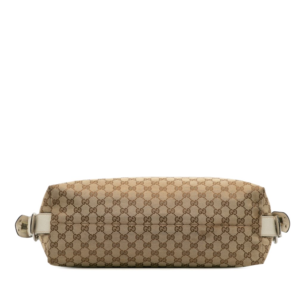 Gucci Medium GG Canvas Bamboo Bar Tote - Image 6