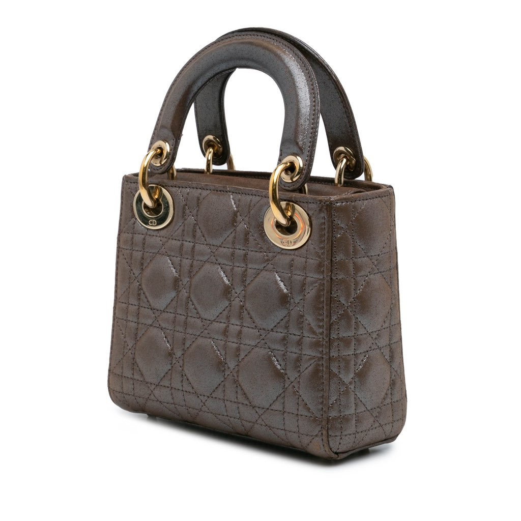 Dior Mini Iridescent Lambskin Cannage Lady Dior - 2