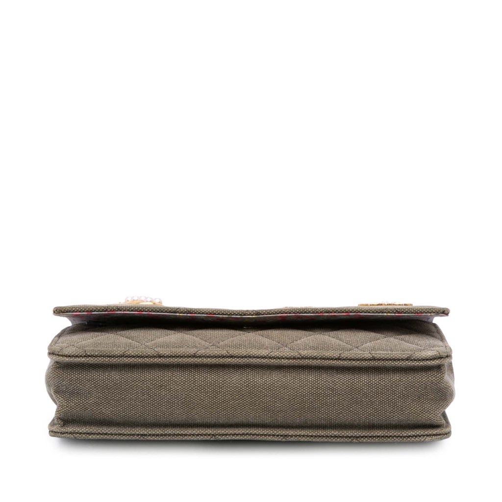 Chanel Quilted Canvas Coco Cuba Charms Wallet On Chain - Image 6