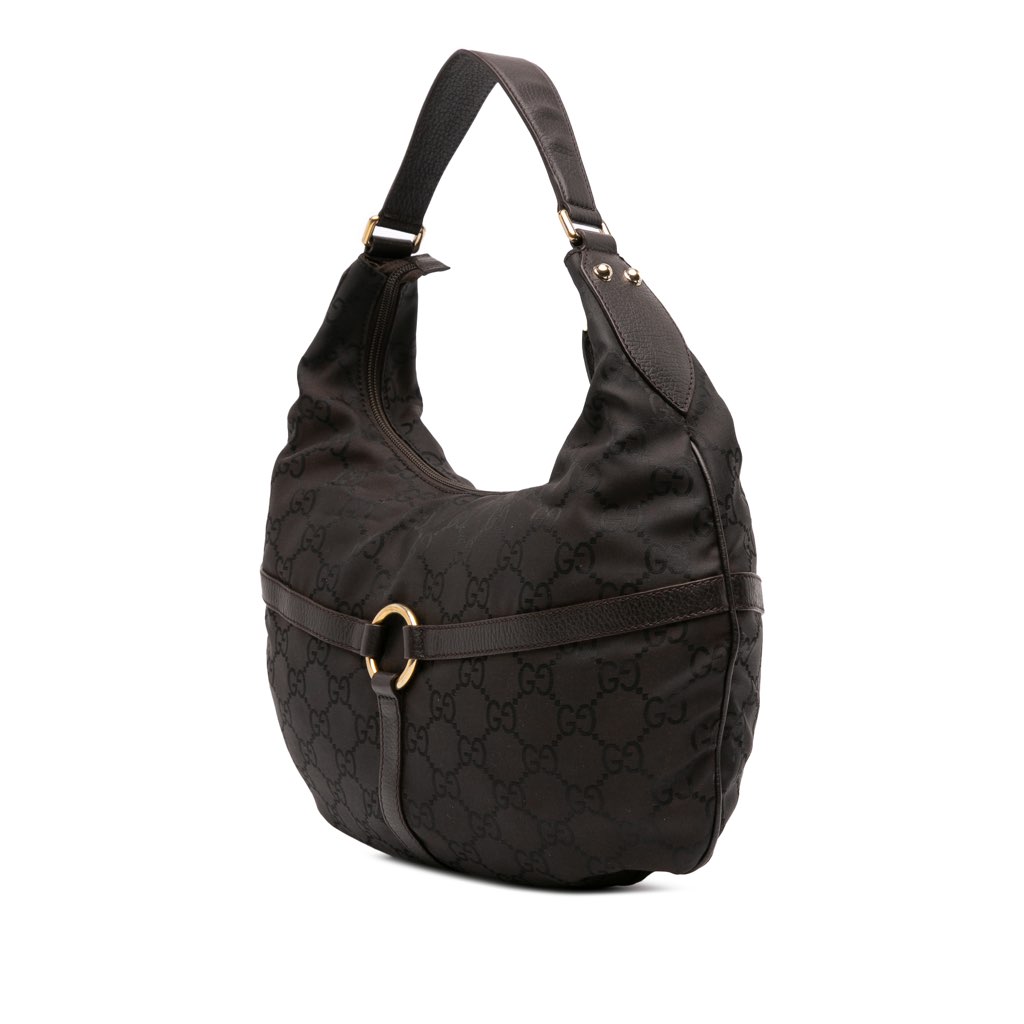 Gucci GG Nylon Reins Hobo Bag - Back view