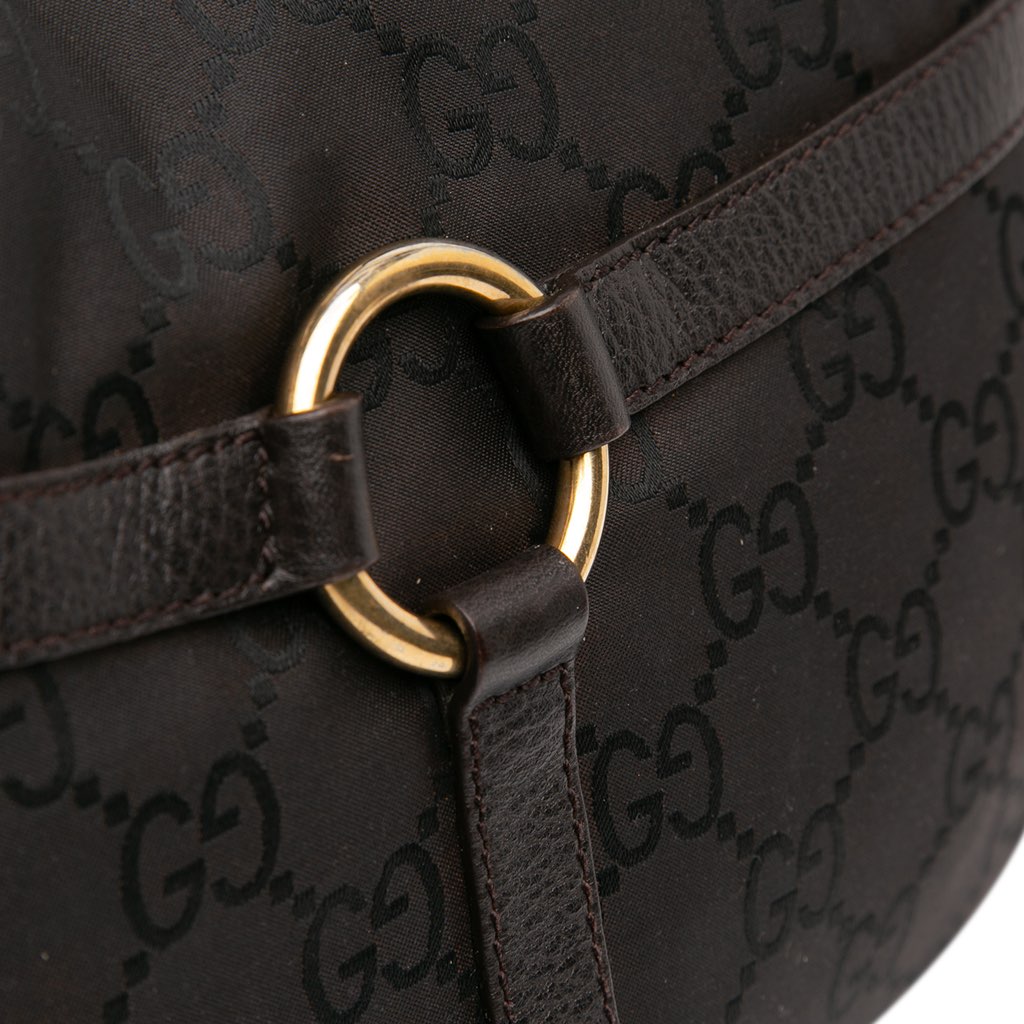 Gucci GG Nylon Reins Hobo Bag - Image 11