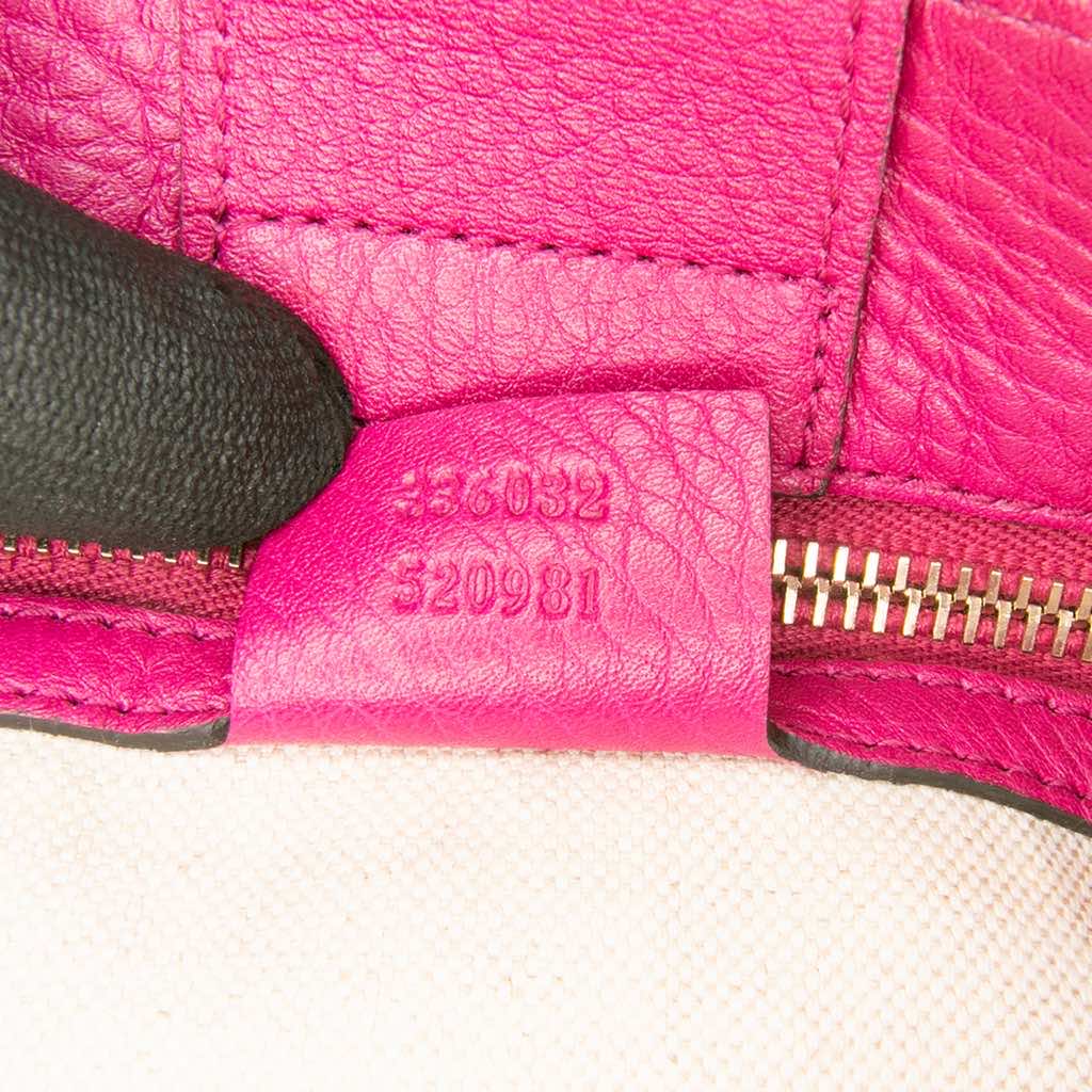 Gucci Small Calfskin Bamboo Shopper Satchel - Detail 1