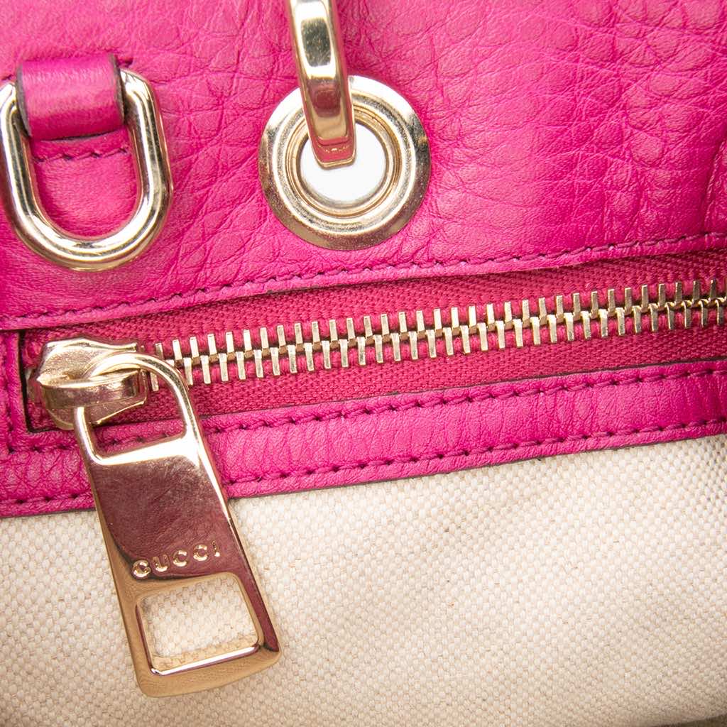 Gucci Small Calfskin Bamboo Shopper Satchel - Detail 2