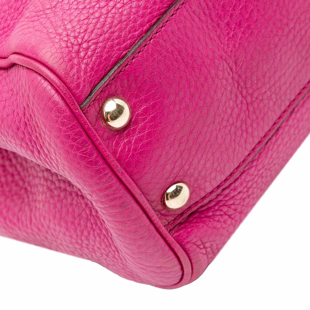 Gucci Small Calfskin Bamboo Shopper Satchel - Image 10