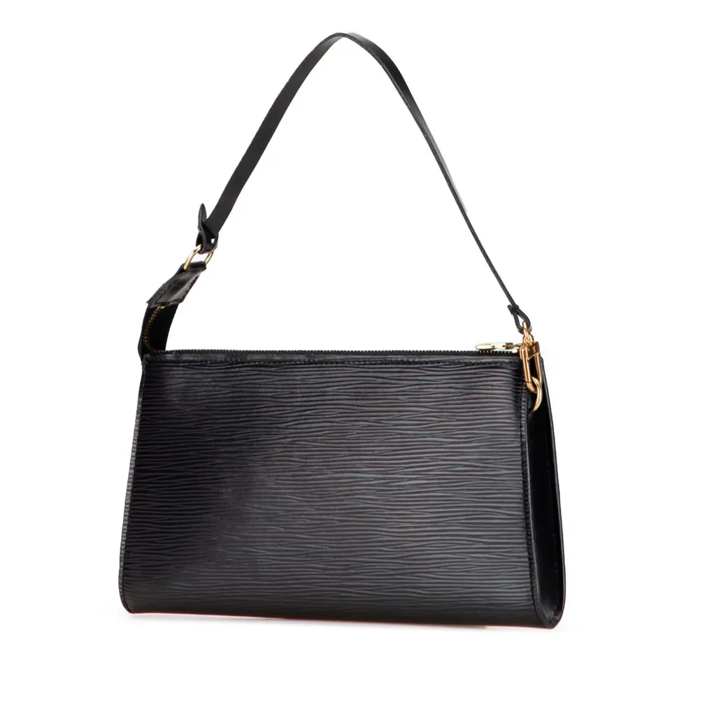 Louis Vuitton Epi Pochette Accessoires Black Leather Good - Back View