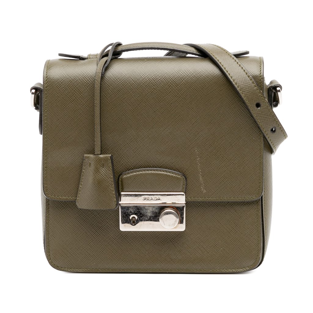 Prada Small Saffiano Lux Sound Satchel