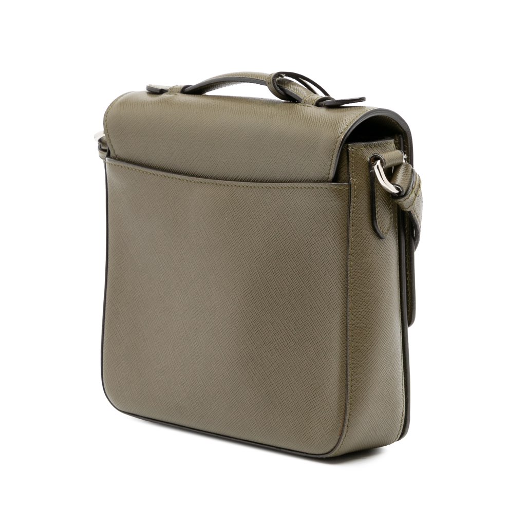 Prada Small Saffiano Lux Sound Satchel - Back view