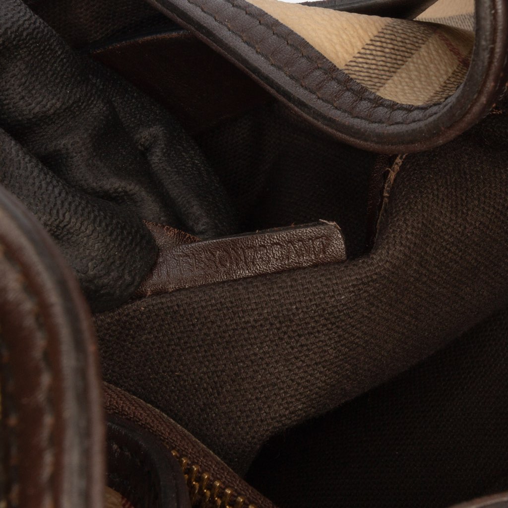 Burberry Haymarket Check Coated Canvas Walden Belted Hobo - Side view