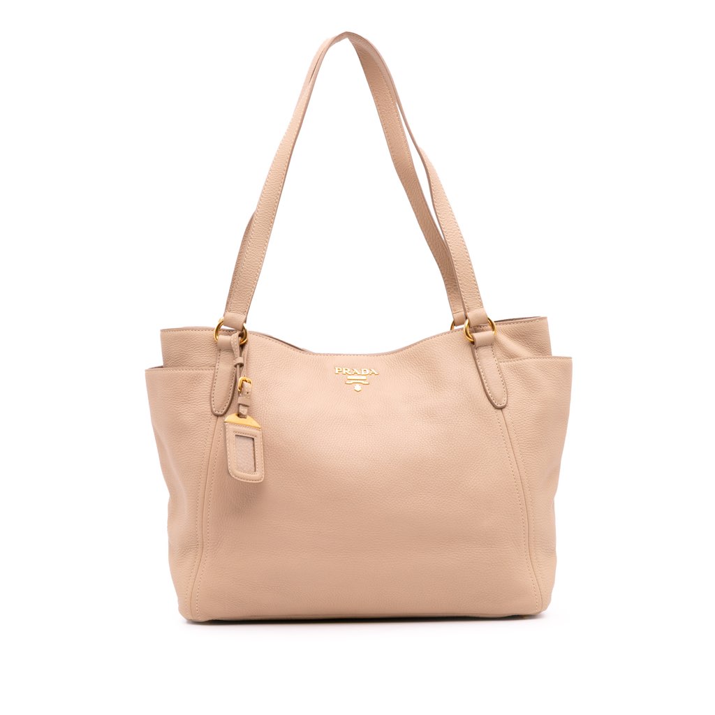 Prada Vitello Daino Double Pocket Tote