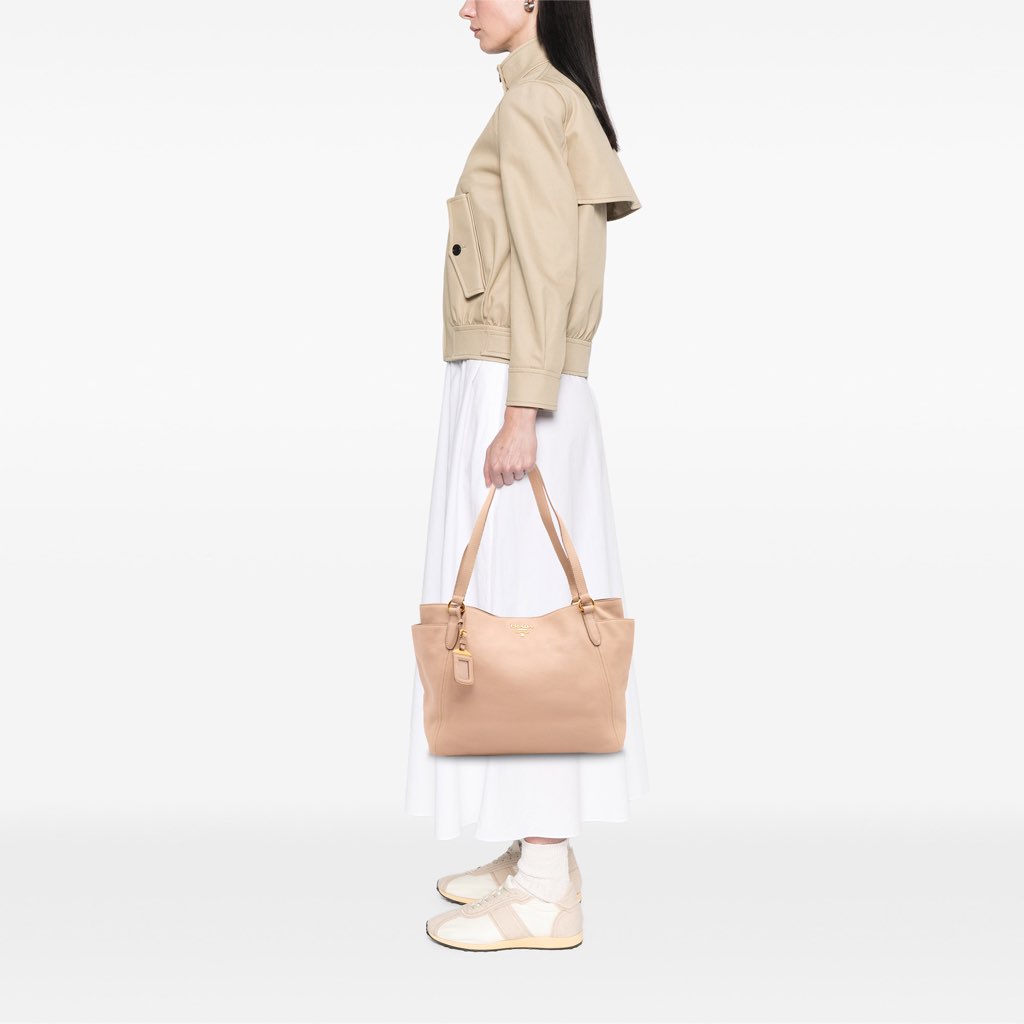 Prada Vitello Daino Double Pocket Tote - Image 16