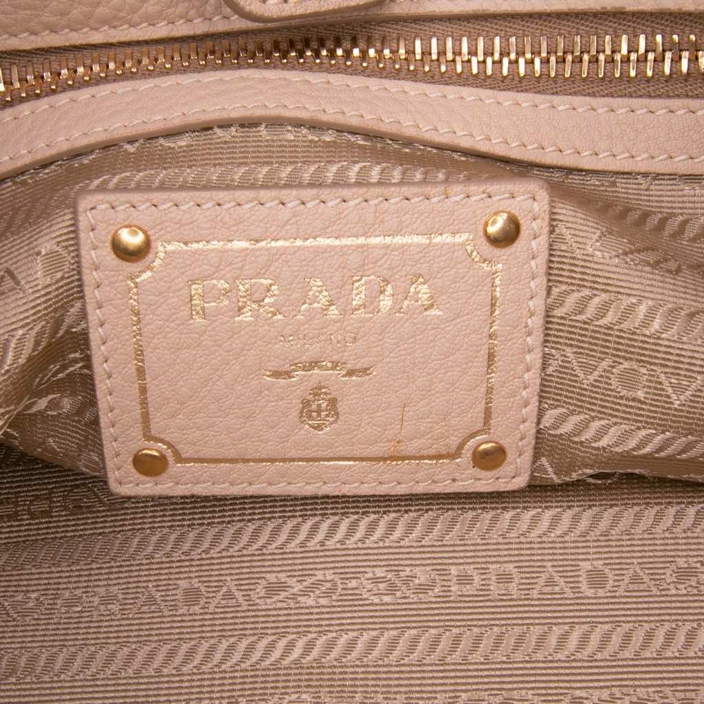 Prada Vitello Daino Double Pocket Tote - Side view