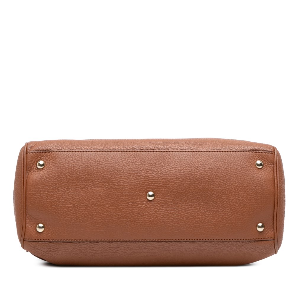 Gucci Medium Calfskin Bamboo Shopper Satchel - Image 6