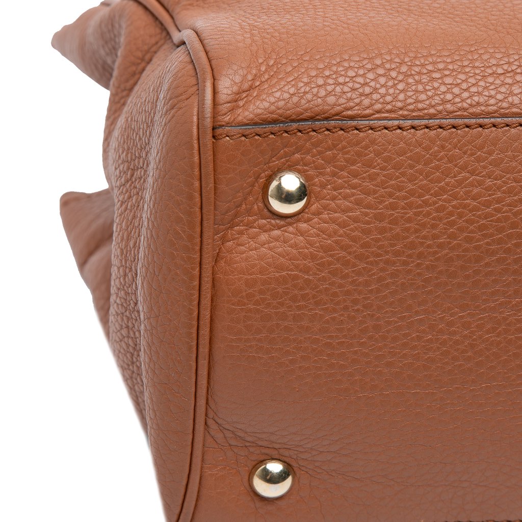 Gucci Medium Calfskin Bamboo Shopper Satchel - Detail 2
