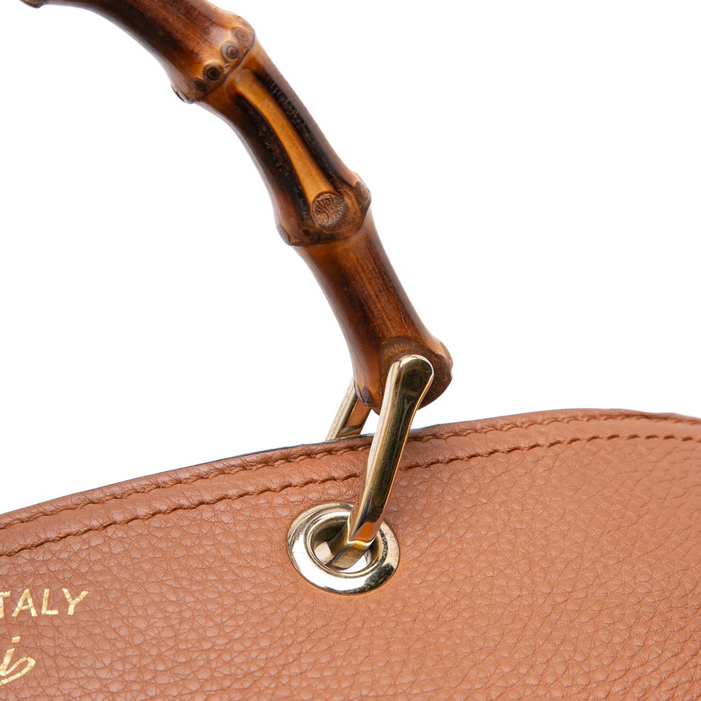 Gucci Medium Calfskin Bamboo Shopper Satchel - Image 10