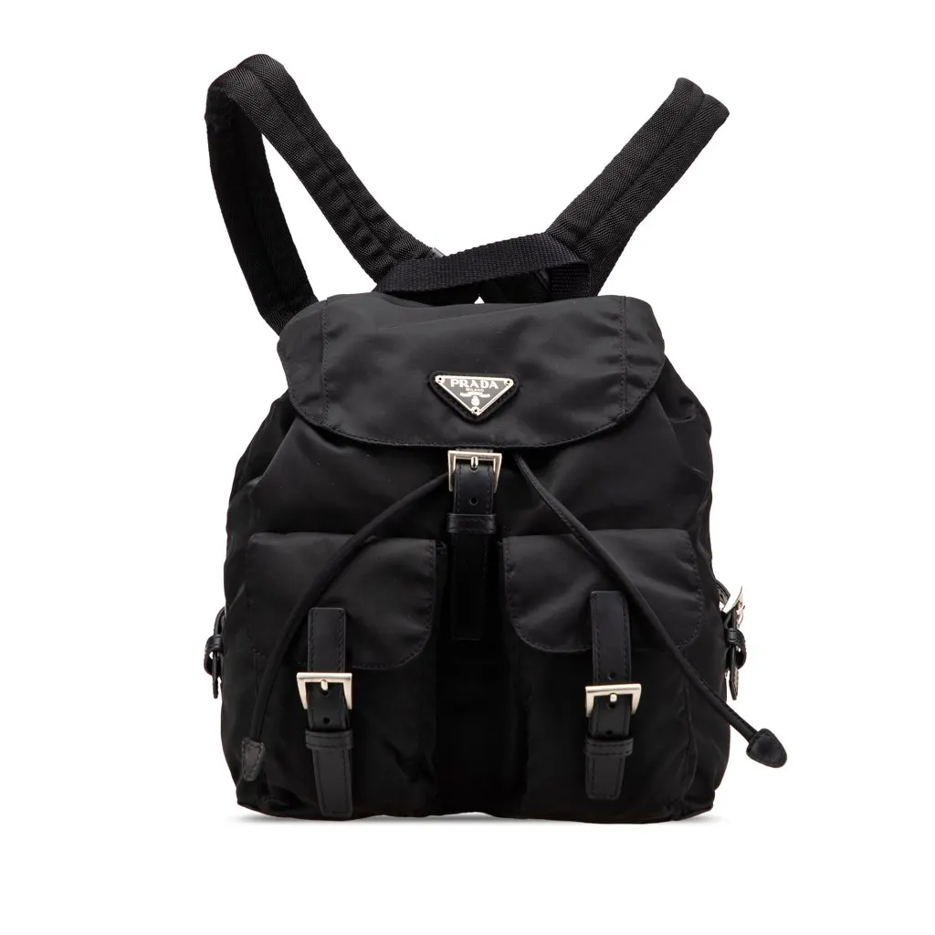 Prada Tessuto Backpack Black Good - Front View