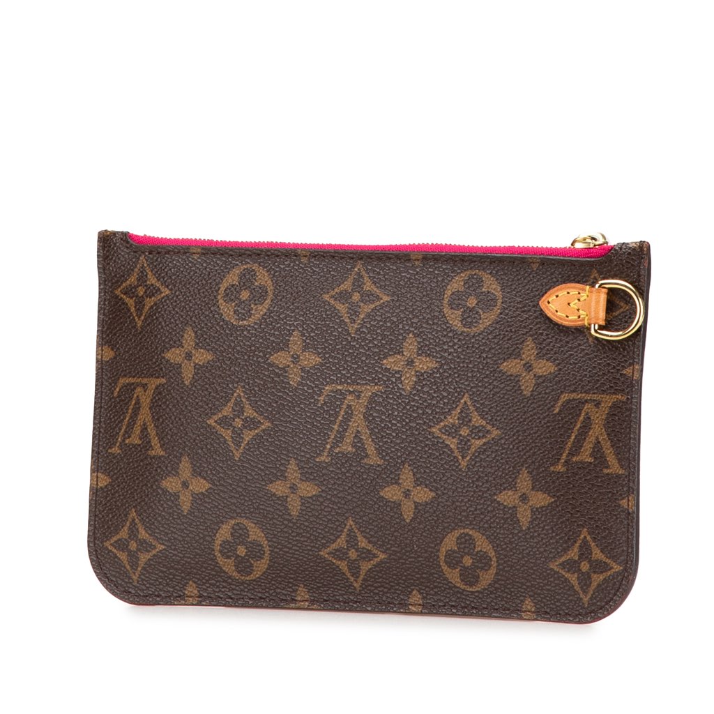Louis Vuitton Monogram Neverfull Pouch - Back view