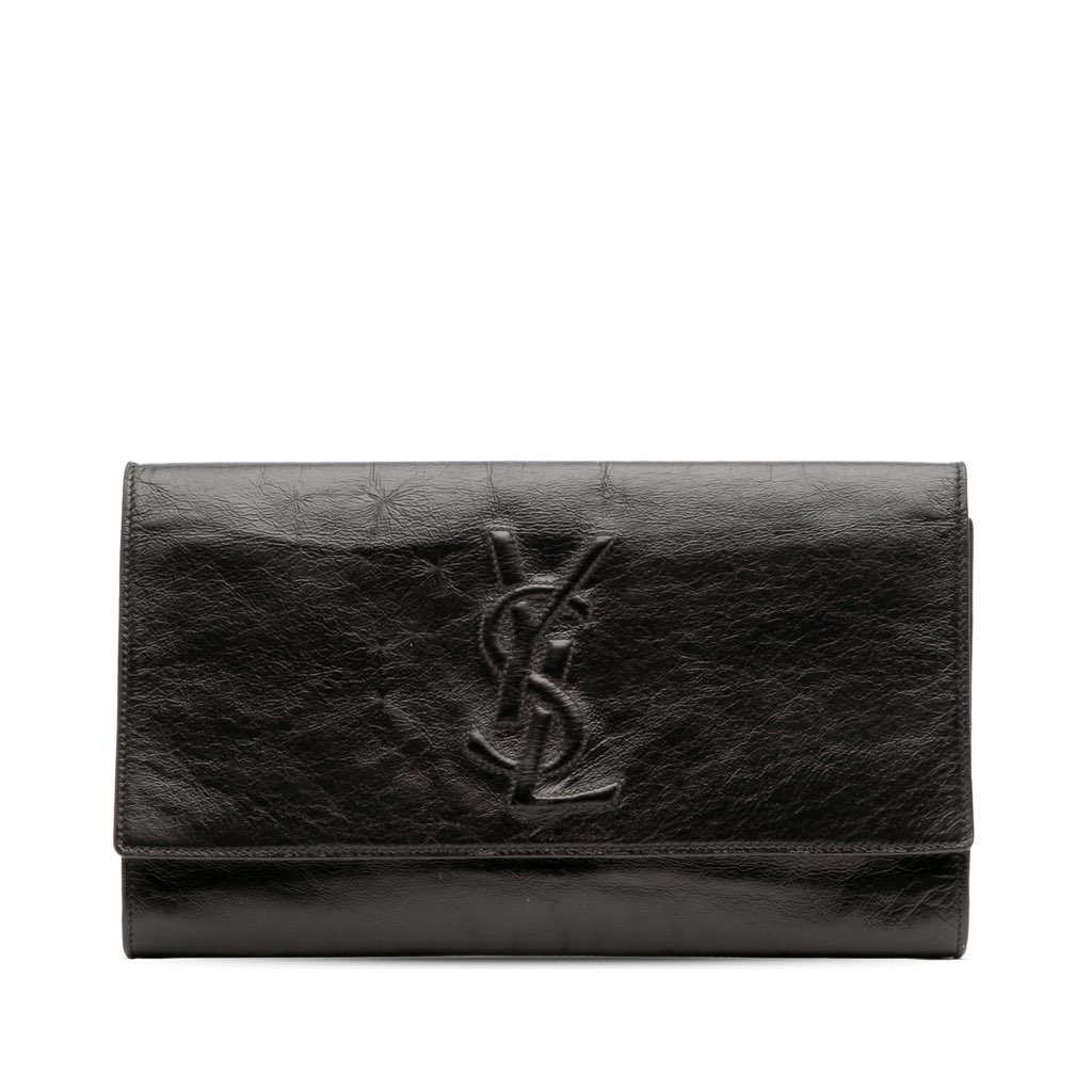 Yves Saint Laurent Textured Patent Belle de Jour Clutch